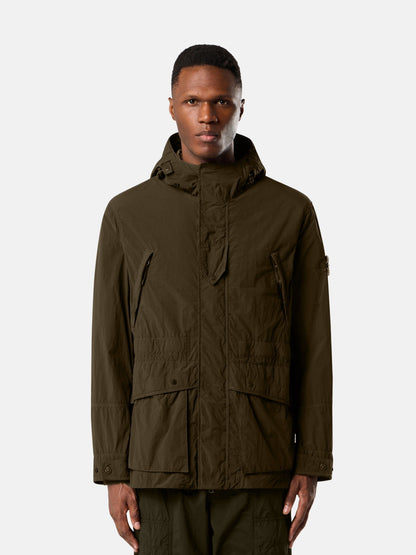 Stone Island Short Parka with Anti-Drop Finish Q100024