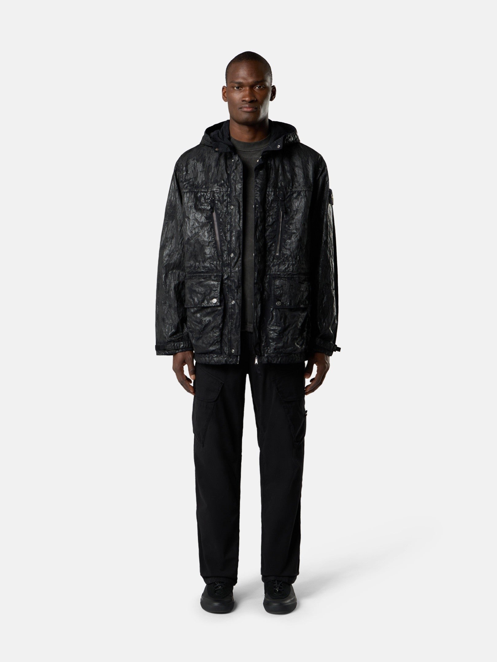 Stone Island Hooded Jacket with Multiple Pockets Q100027