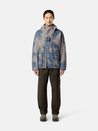 Stone Island Padded Short Parka with Hand-Painted Finish and Anti-Drop Q100031