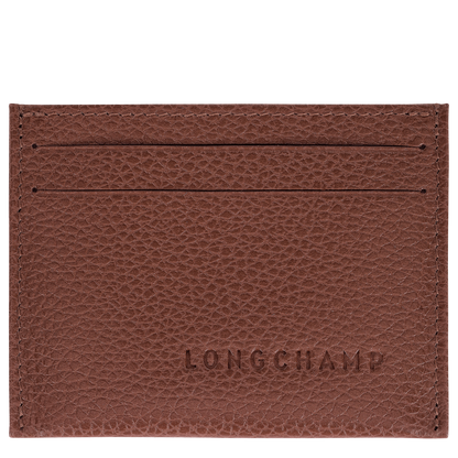 Longchamp Le Foulonné Card holder Coffee