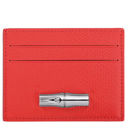 Longchamp Le Roseau Card holder Vermilion