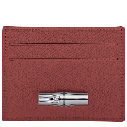 Longchamp Le Roseau Card holder Chestnut
