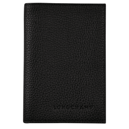 Longchamp Le Foulonné Passport cover Black