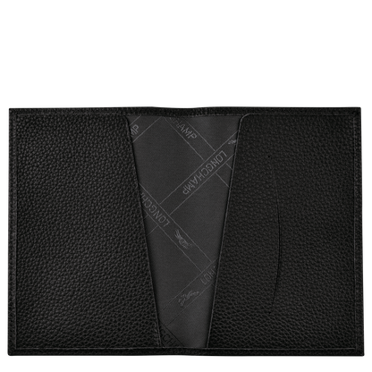 Longchamp Le Foulonné Passport cover Black
