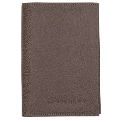 Longchamp Le Foulonné Passport cover Taupe