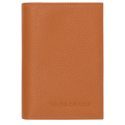 Longchamp Le Foulonné Passport cover Amber