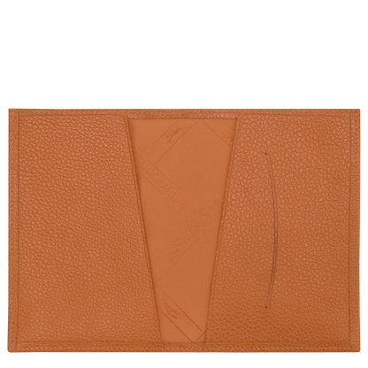 Longchamp Le Foulonné Passport cover Amber