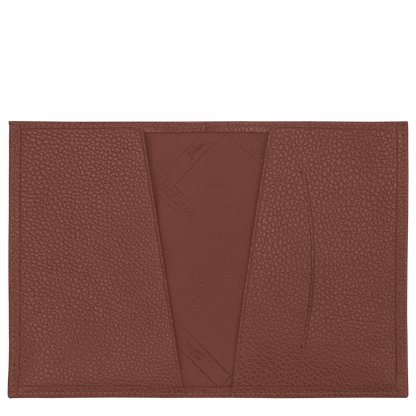 Longchamp Le Foulonné Passport cover Coffee