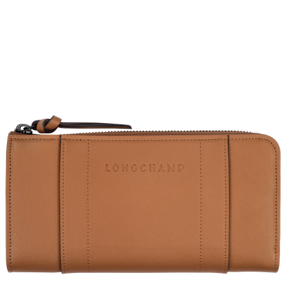 Longchamp Longchamp 3D Zip around wallet Natural