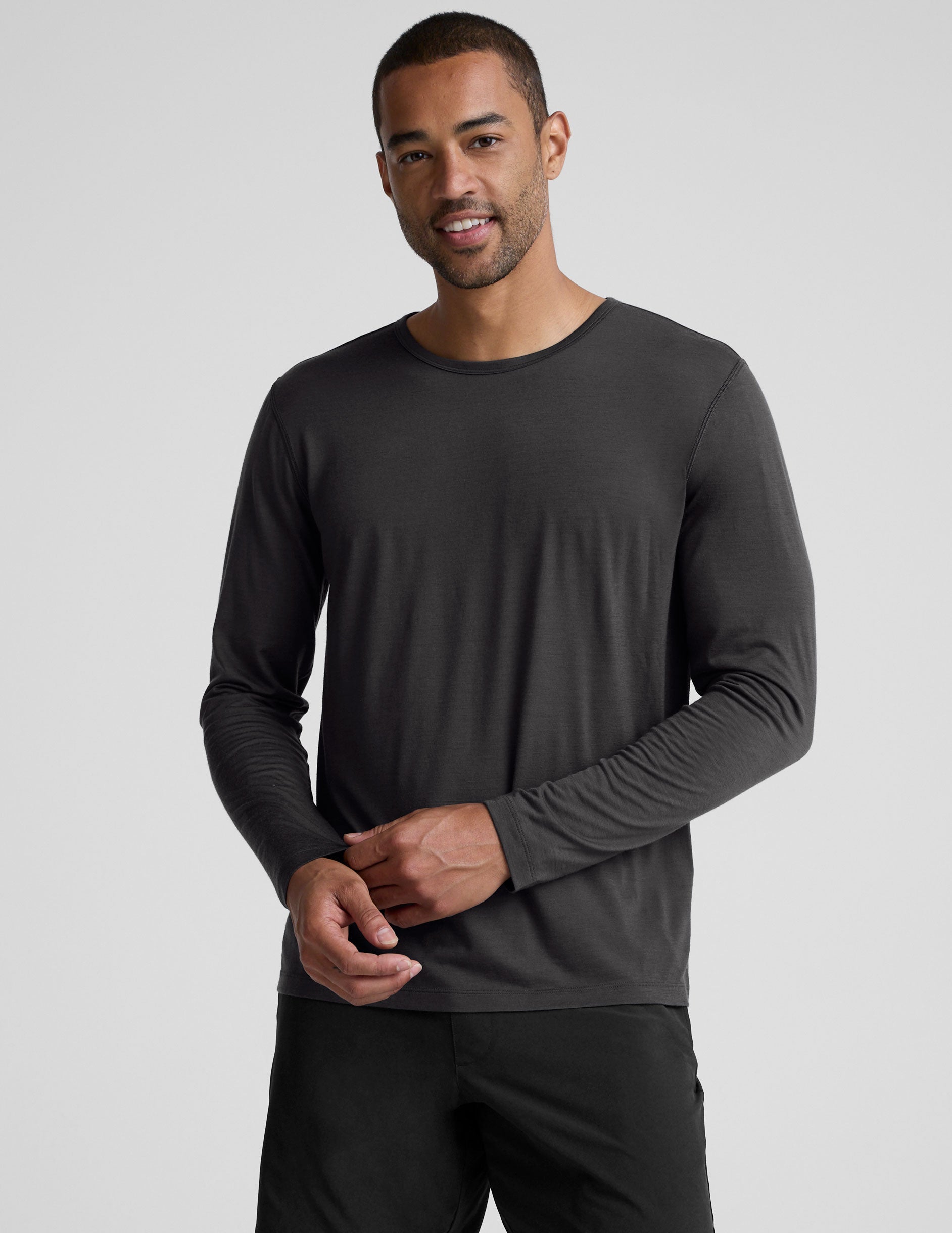 Beyond Yoga Merino Wool Mens Long Sleeve Crew