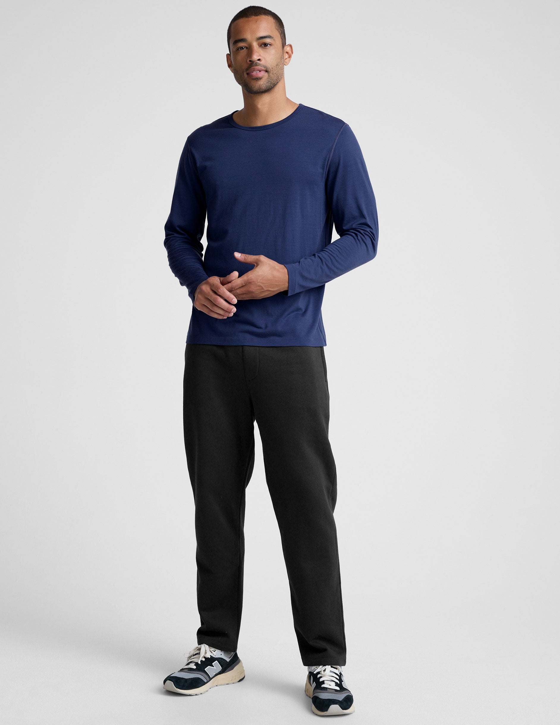 Beyond Yoga Merino Wool Mens Long Sleeve Crew