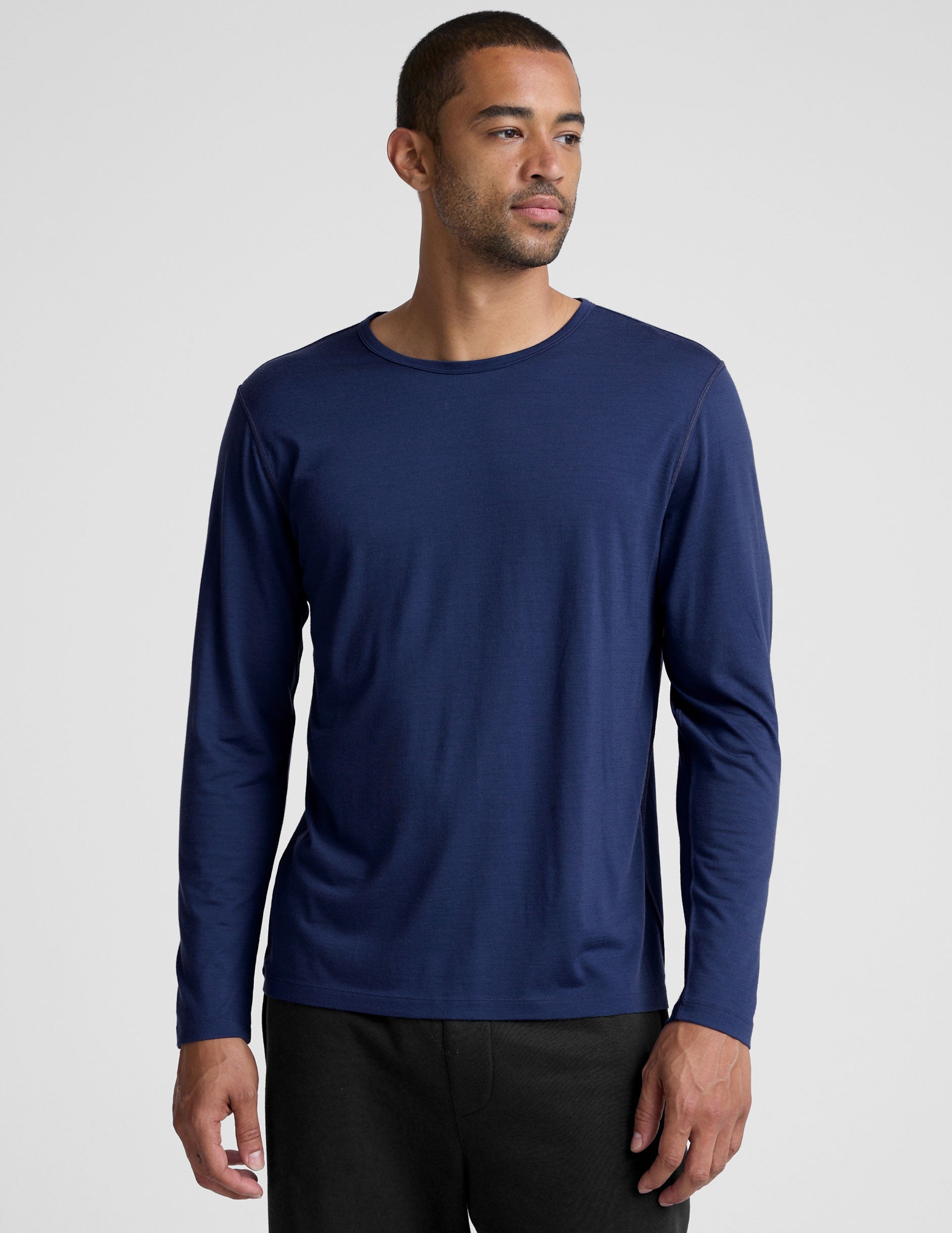 Beyond Yoga Merino Wool Mens Long Sleeve Crew