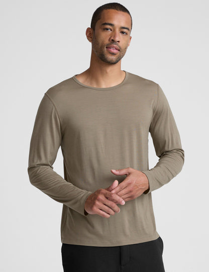 Beyond Yoga Merino Wool Mens Long Sleeve Crew