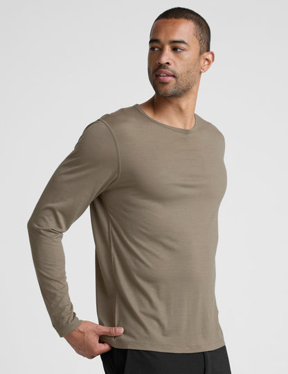 Beyond Yoga Merino Wool Mens Long Sleeve Crew
