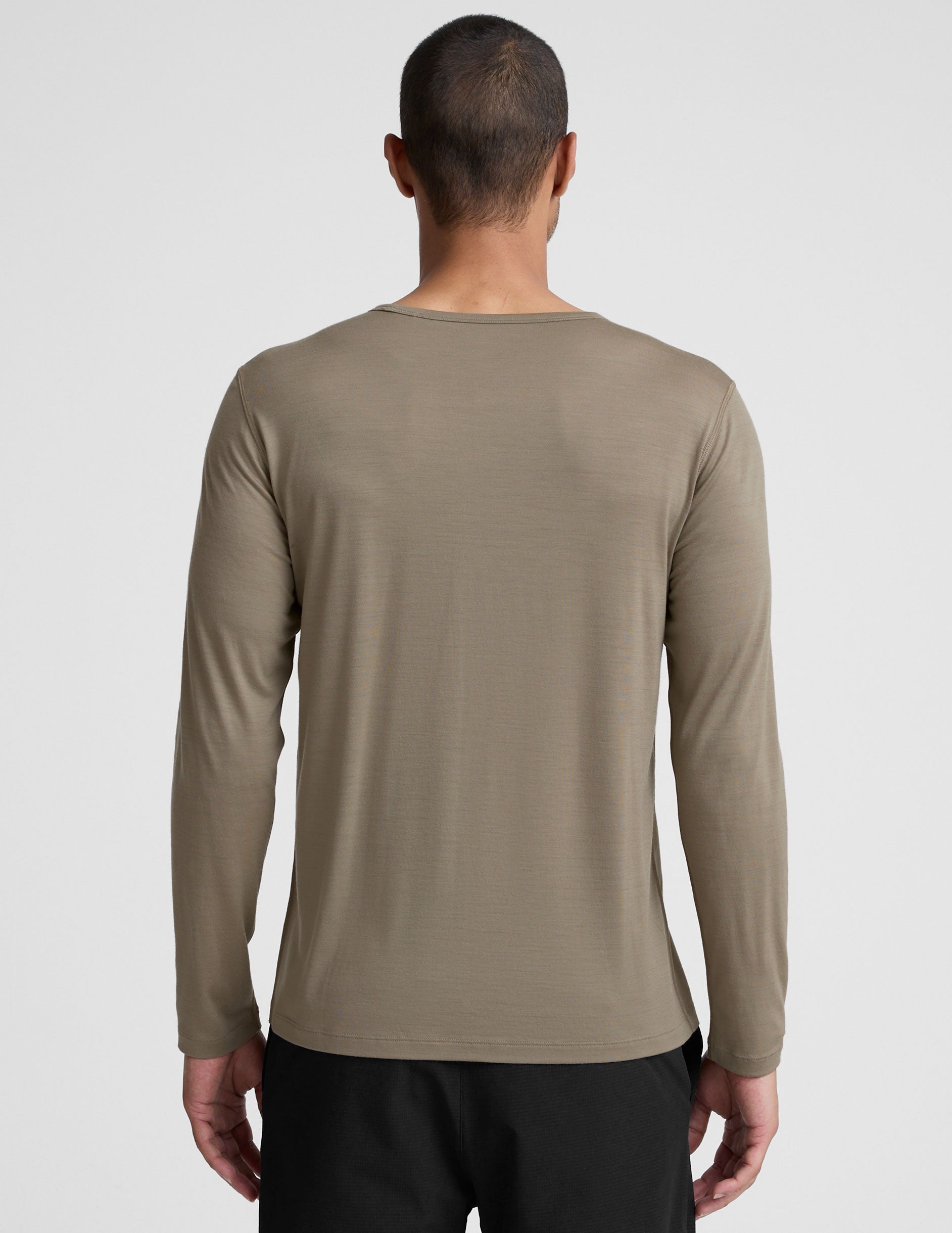 Beyond Yoga Merino Wool Mens Long Sleeve Crew