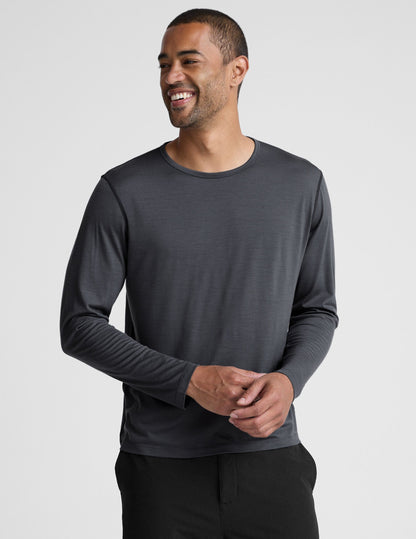 Beyond Yoga Merino Wool Mens Long Sleeve Crew