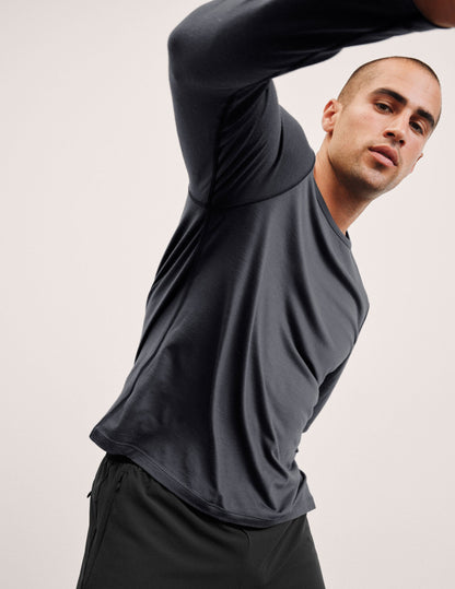Beyond Yoga Merino Wool Mens Long Sleeve Crew