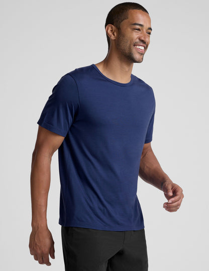 Beyond Yoga Merino Wool Mens Short Sleeve Crew
