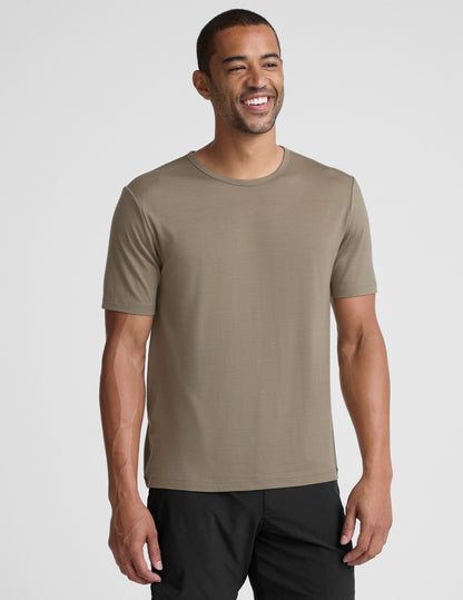 Beyond Yoga Merino Wool Mens Short Sleeve Crew