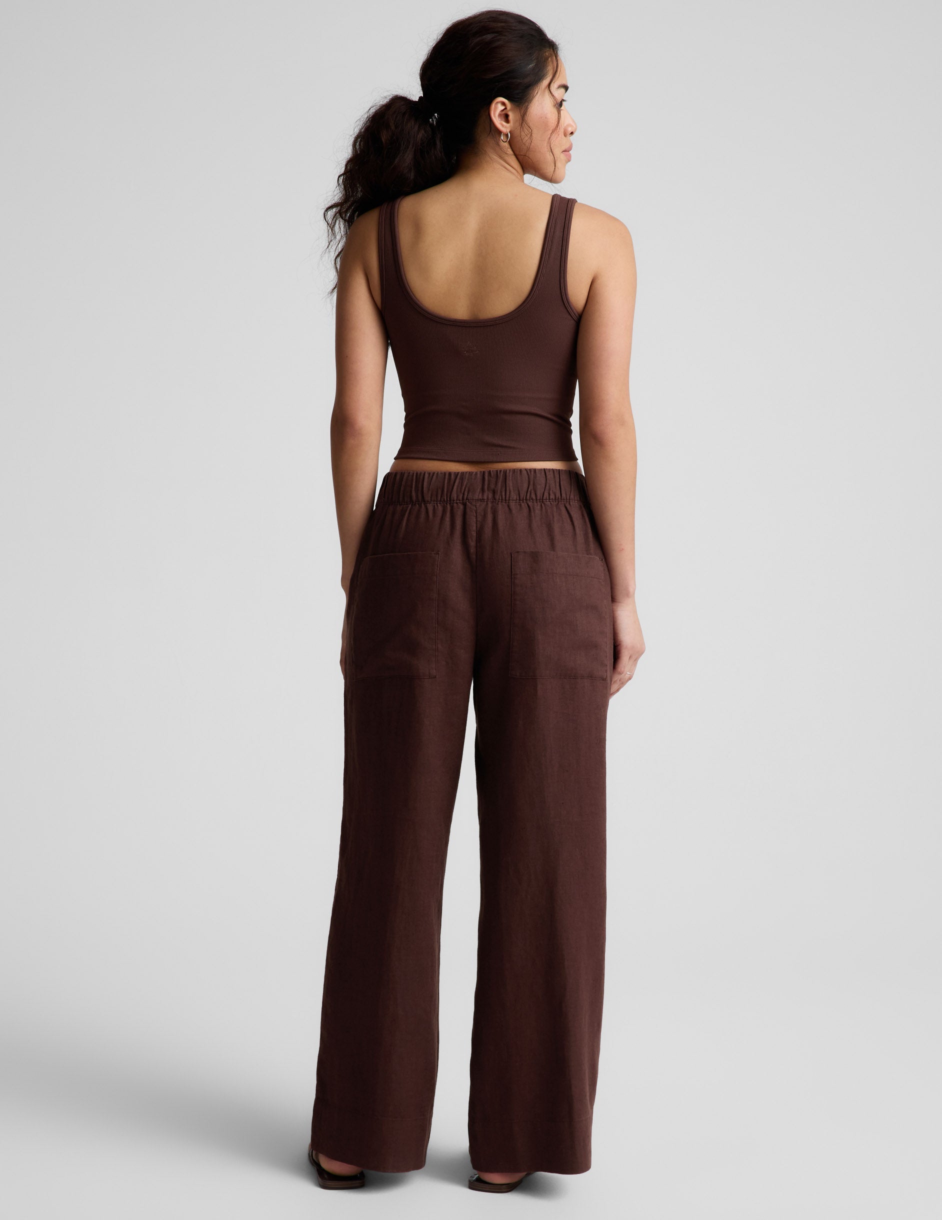 Beyond Yoga SoftWash Linen Easy Wide Leg Pant 29 Women's