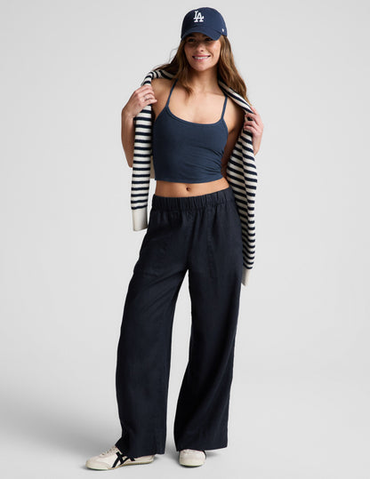 Beyond Yoga SoftWash Linen Easy Wide Leg Pant 29 Women's