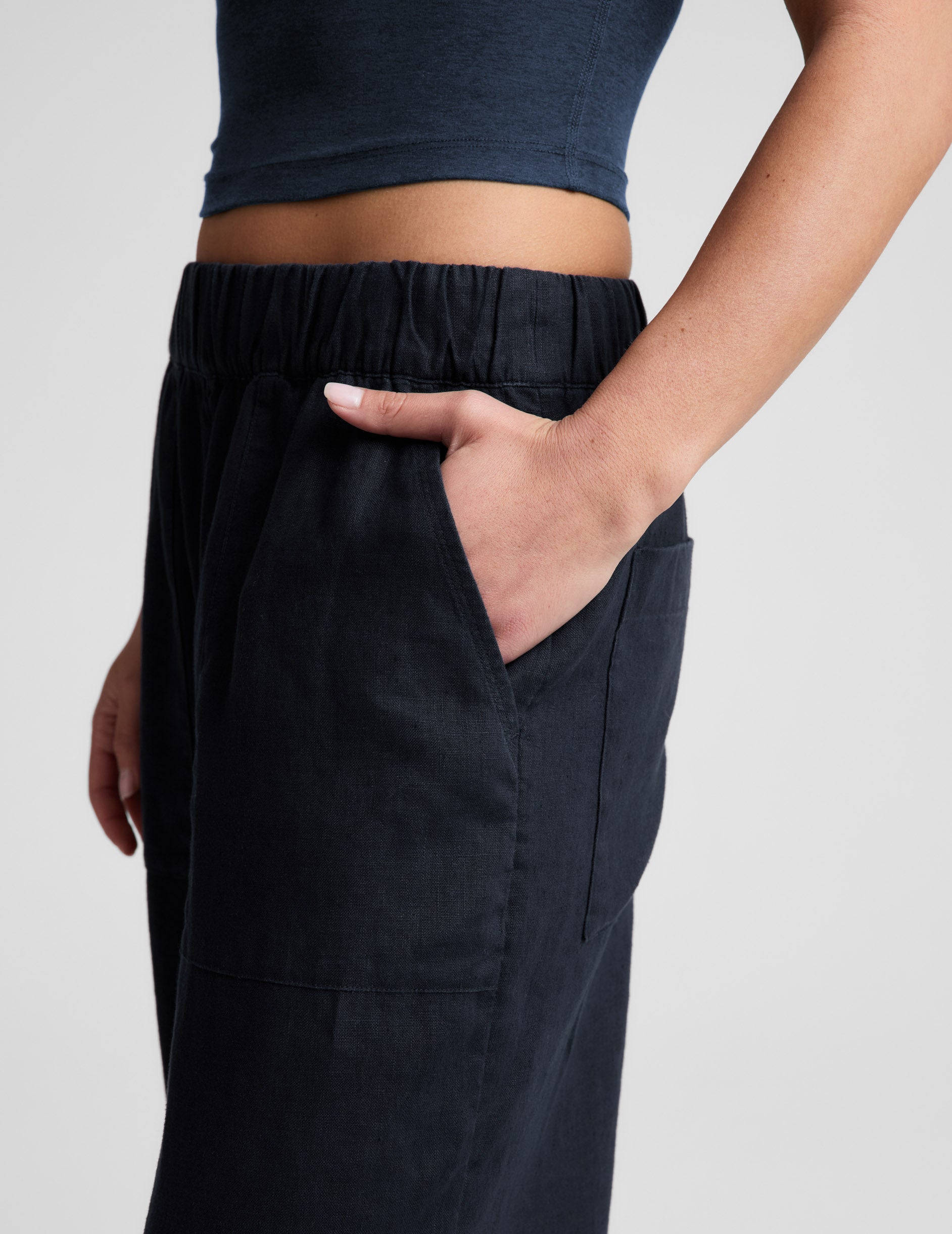 Beyond Yoga SoftWash Linen Easy Wide Leg Pant 29 Women's