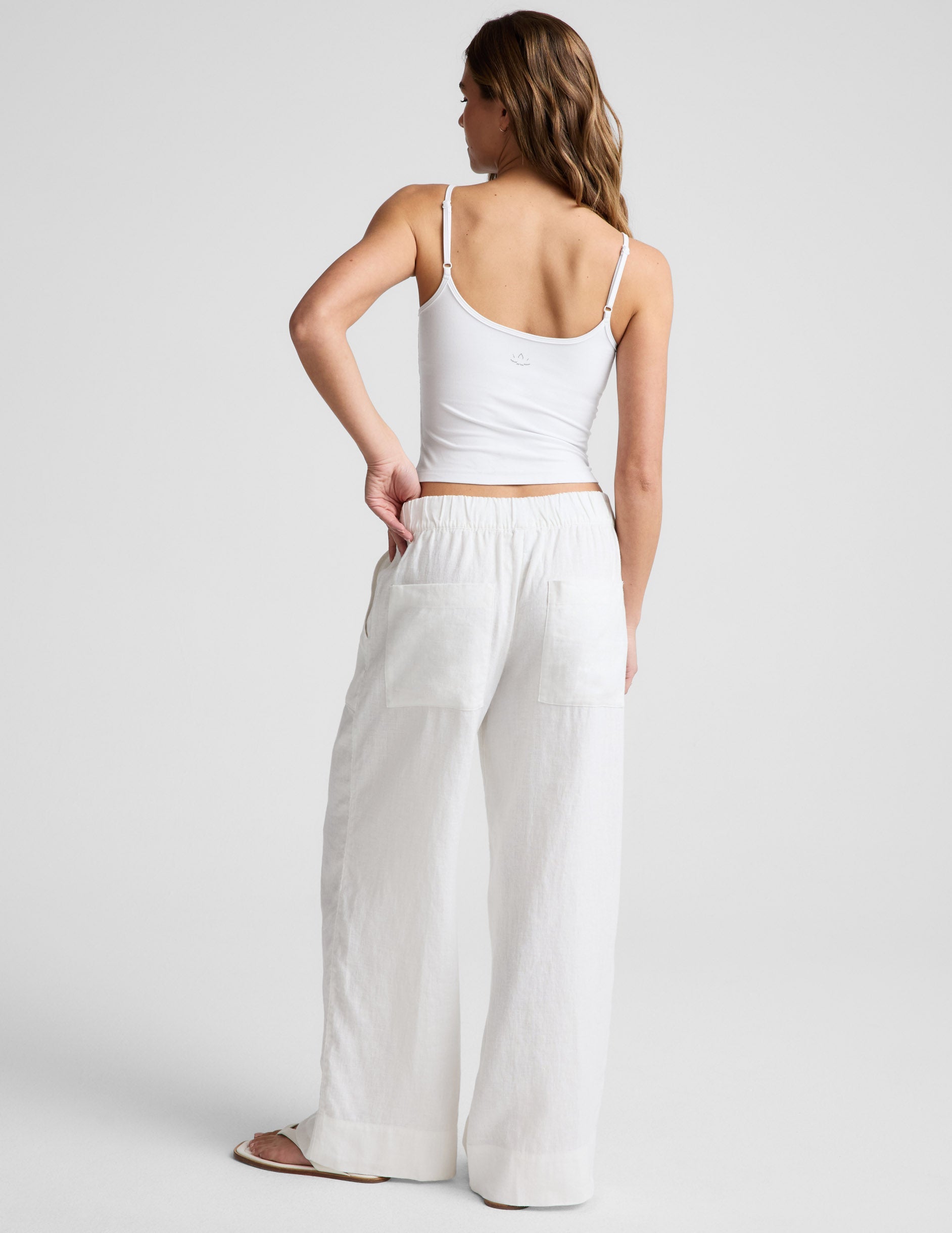 Beyond Yoga SoftWash Linen Easy Wide Leg Pant 29 Women's