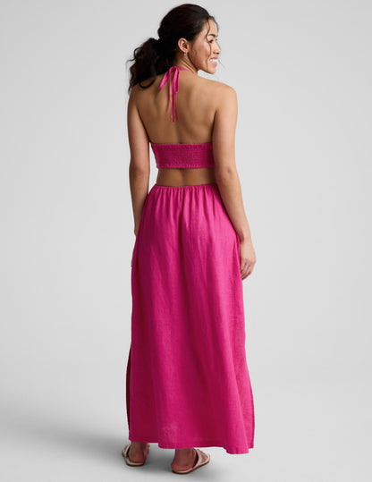 Beyond Yoga SoftWash Linen Halter Dress Women's