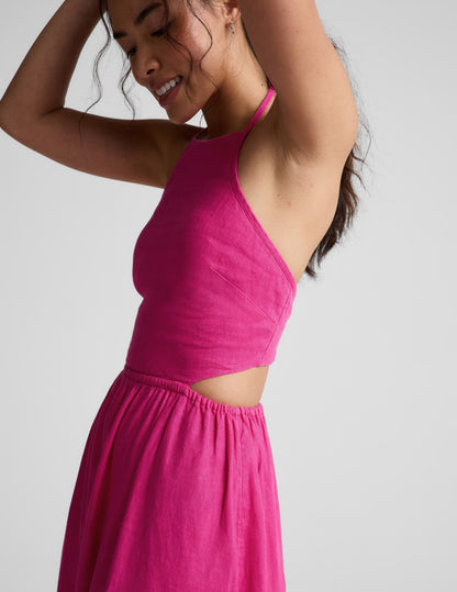 Beyond Yoga SoftWash Linen Halter Dress Women's