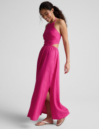 Beyond Yoga SoftWash Linen Halter Dress Women's