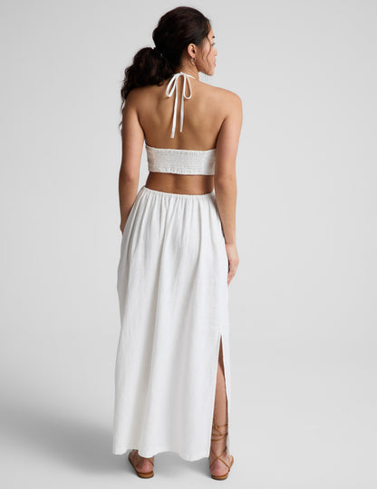Beyond Yoga SoftWash Linen Halter Dress Women's