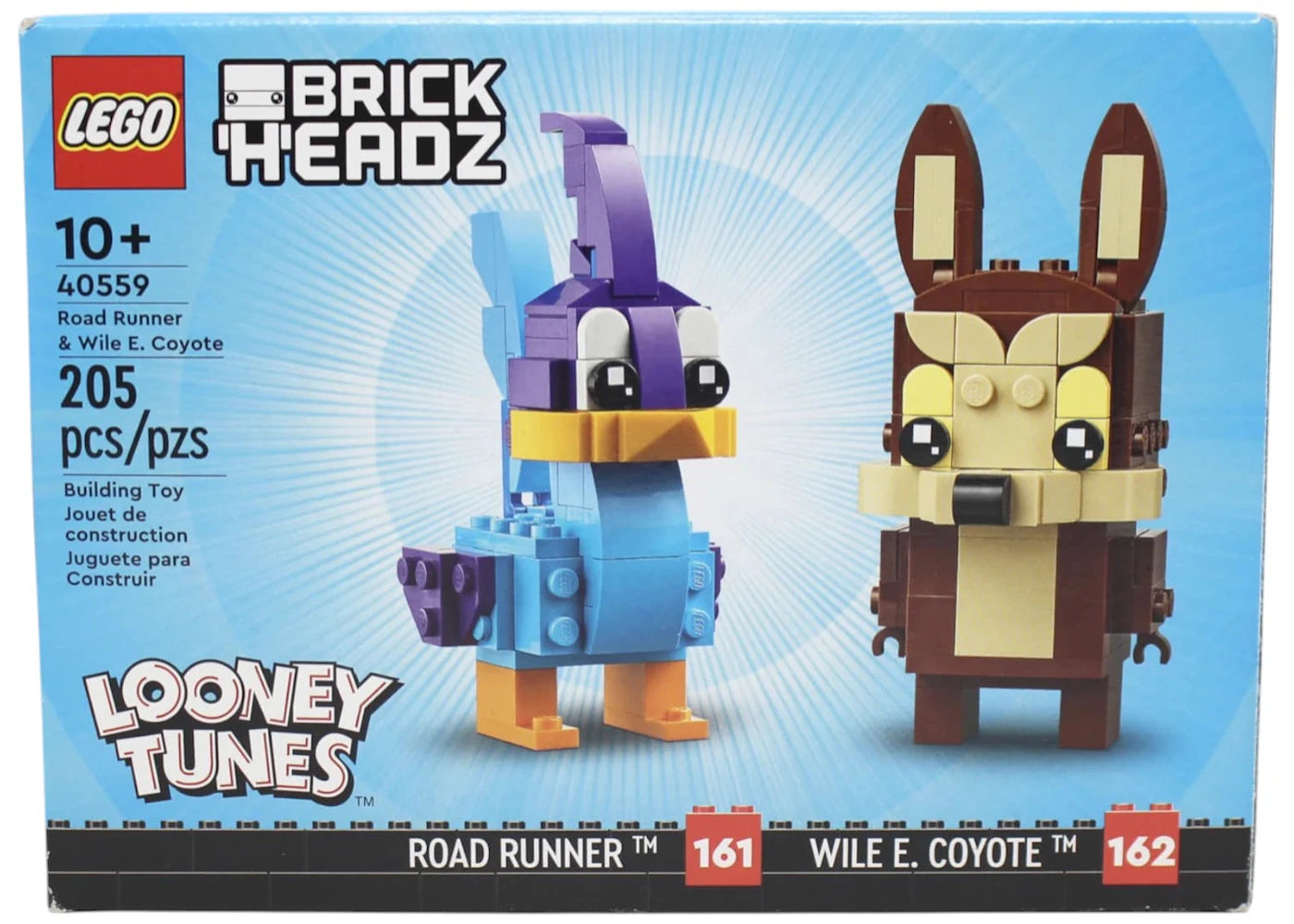 Lego Brick Headz Looney Tunes Road Runner & Wile E. Coyote Set 40559