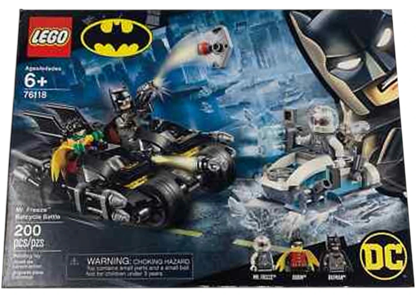 Lego Dc Batman Mr. Freeze Batcycle Battle Set 76118
