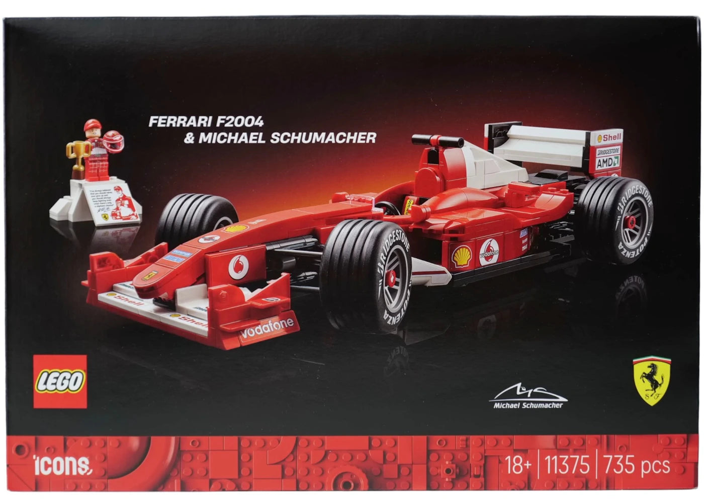 Lego Icons Ferrari F2004 & Michael Schumacher Set 11375