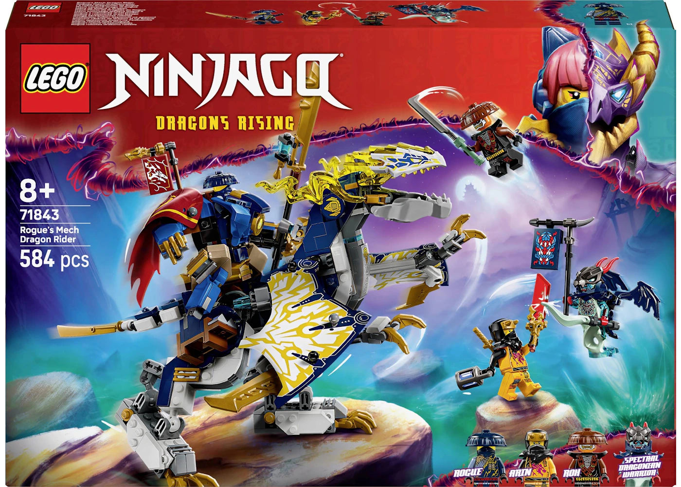 Lego Ninjago Rogue'S Mech Dragon Rider Set 71843