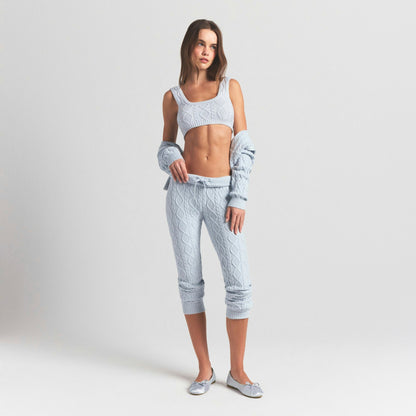 Skims Sweater Knits Cable Knit Legging Zen Blue