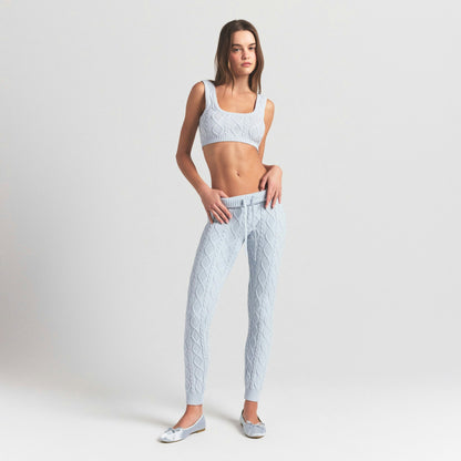 Skims Sweater Knits Cable Knit Legging Zen Blue