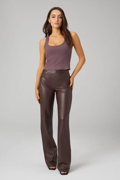 Fabletics Leatherette Straight Leg Pant - Tall