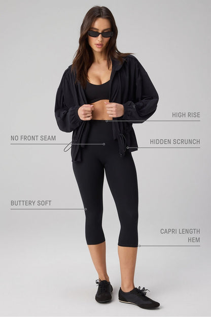 Fabletics The No-Seam PureLuxe TLC High-Waisted Capri 22"
