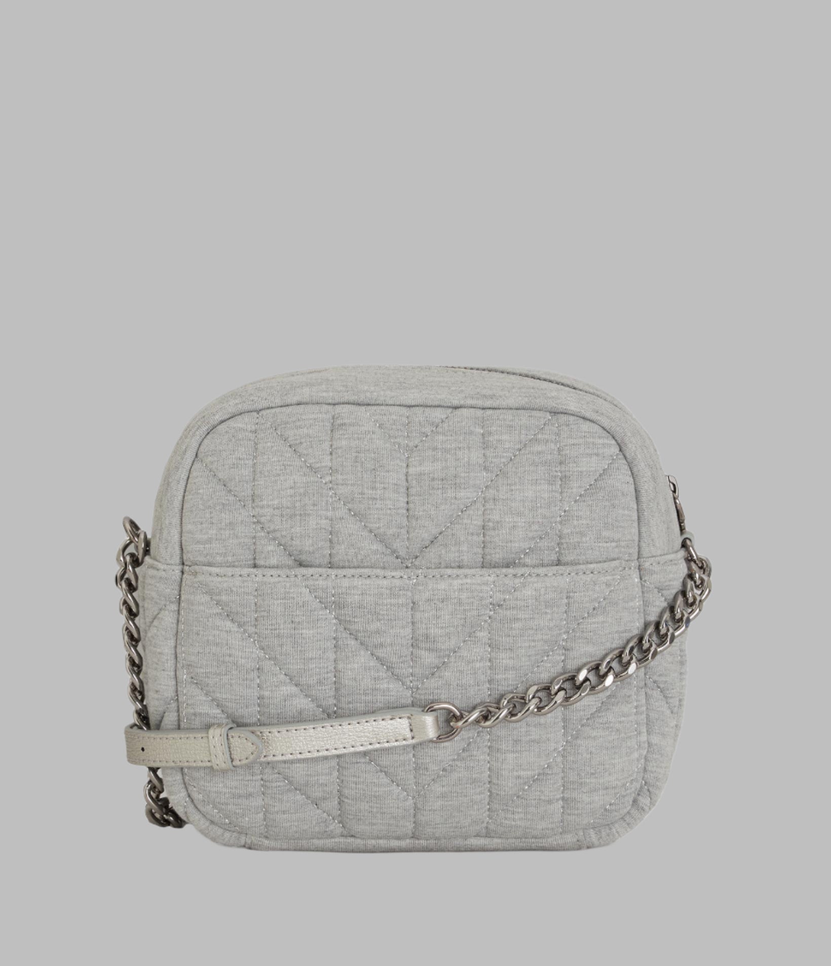 KarlLagerfeld Lafayette jersey knit camera crossbody gry heather