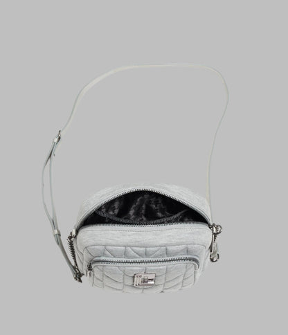 KarlLagerfeld Lafayette jersey knit camera crossbody gry heather