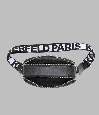 KarlLagerfeld Maybelle rhinestone duo camera crossbody bag black