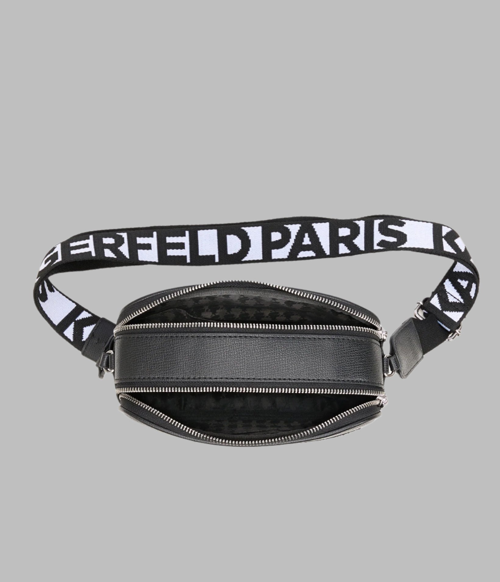 KarlLagerfeld Maybelle rhinestone duo camera crossbody bag black