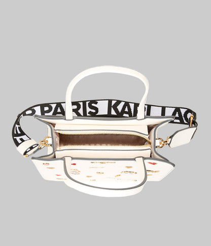 KarlLagerfeld Maybelle duo top handle satchel multi/white