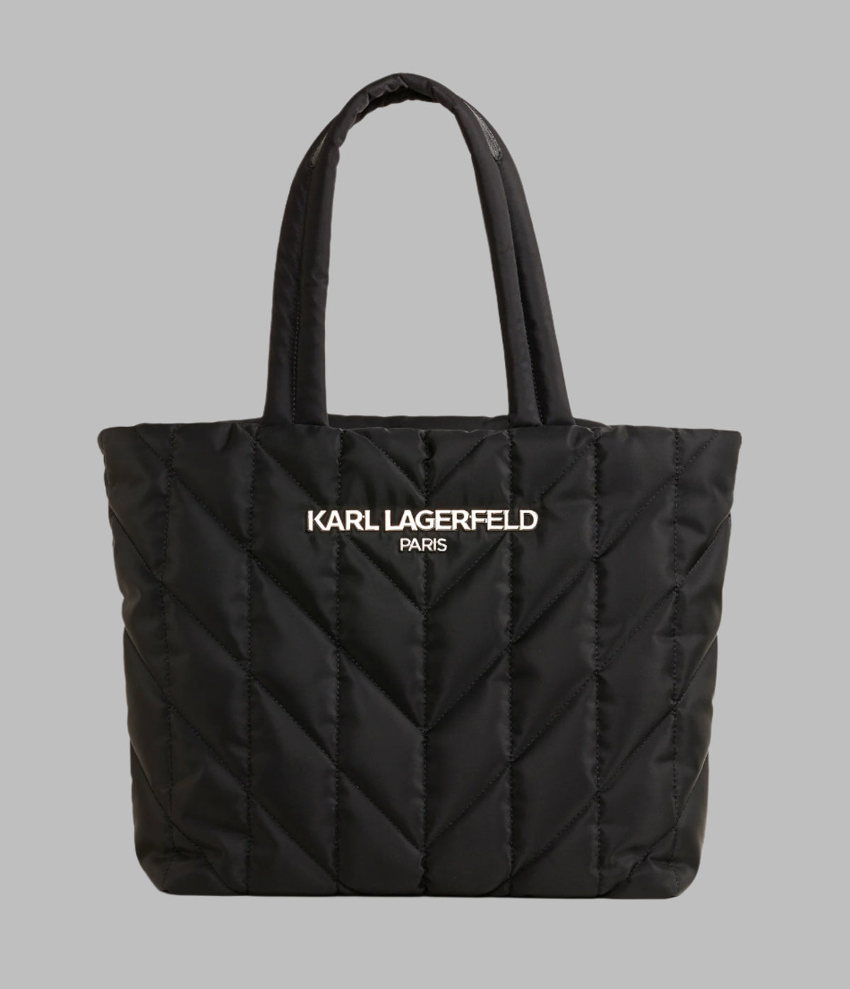 KarlLagerfeld Voyage quilted tote black/gunmetal