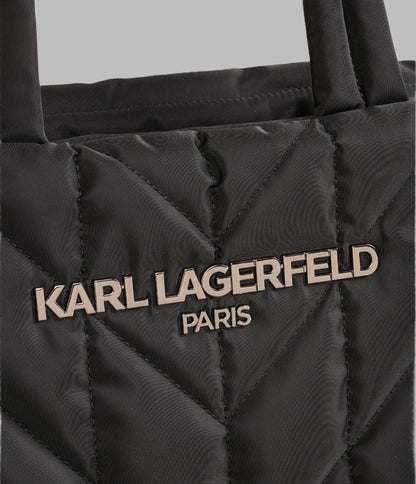 KarlLagerfeld Voyage quilted tote black/gunmetal