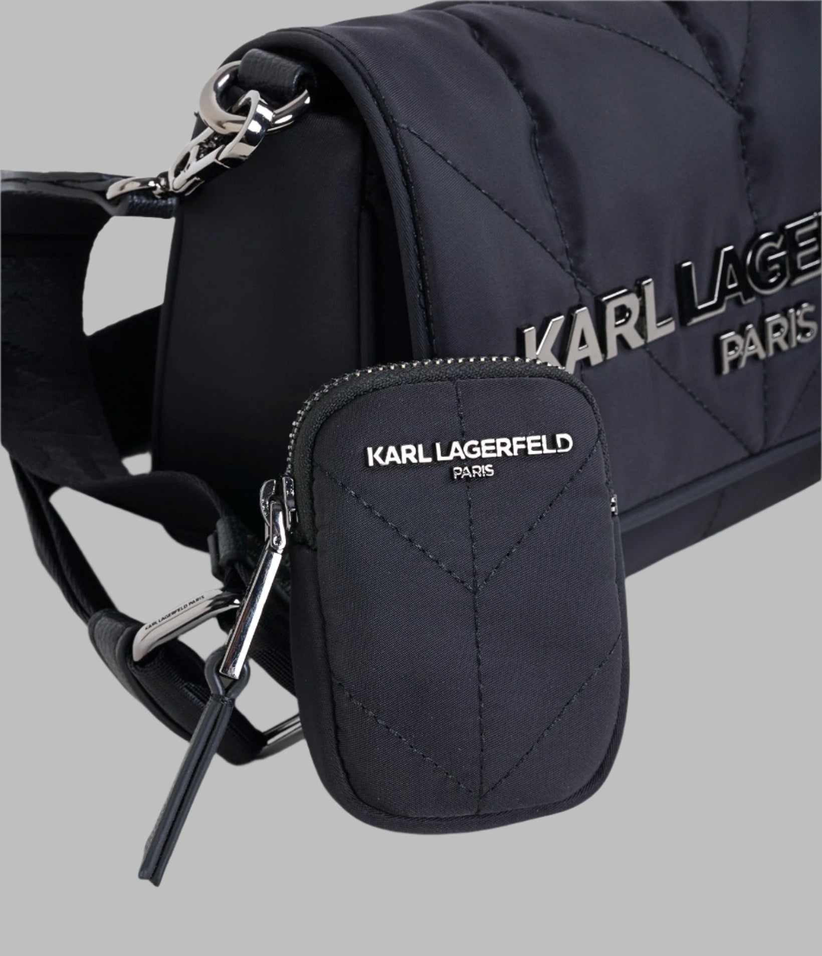 KarlLagerfeld Voyage logo crossbody black
