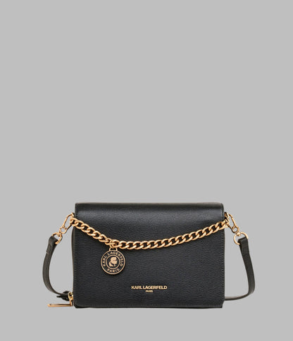 KarlLagerfeld Lourdes leather crossbody black
