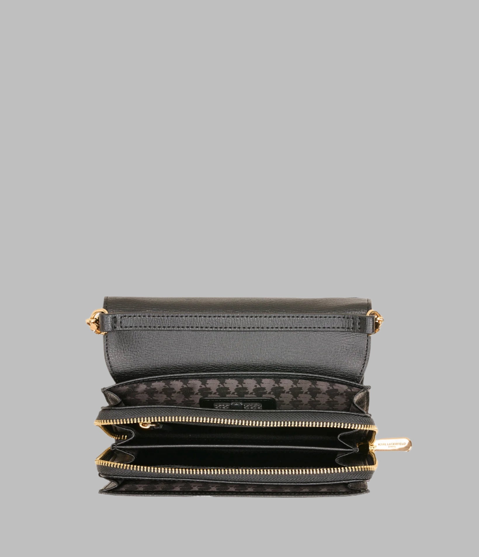 KarlLagerfeld Lourdes leather crossbody black
