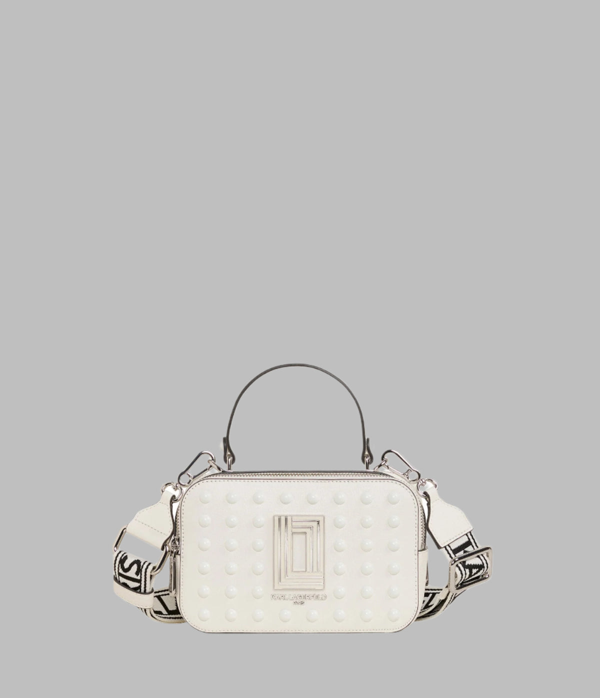KarlLagerfeld Simone camera crossbody winter white